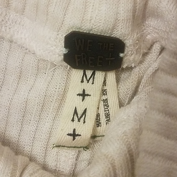 We the Free drippy ribbed turtleneck tank cream M - Picture 3 of 4